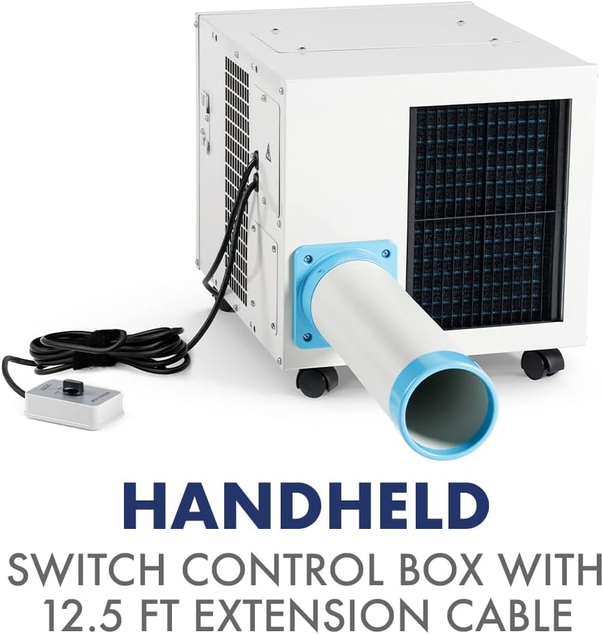 Uninex SAC25FC Indoor/Outdoor KOOLZONE Mobile Spot Cooler with Casters, Low Profile, Floor Type, Industrial Grade, 9,210-BTU, R410A Refrigerant