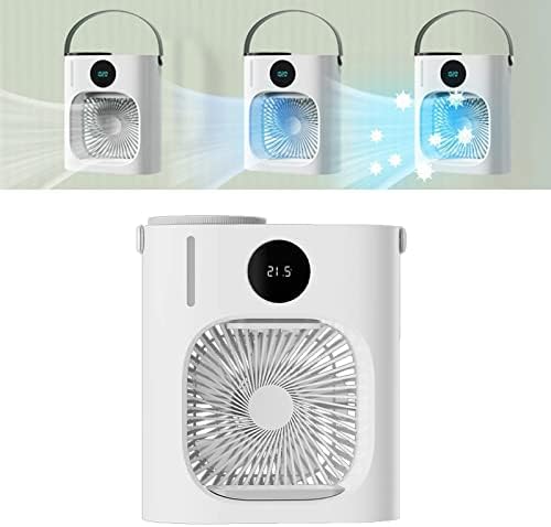 GLOGLOW Mini Air Conditioner, 900ML 3 Speeds Portable Air Cooler with Low Noise Cooling Humidifying, USB Powered for Home Office Indoor Use