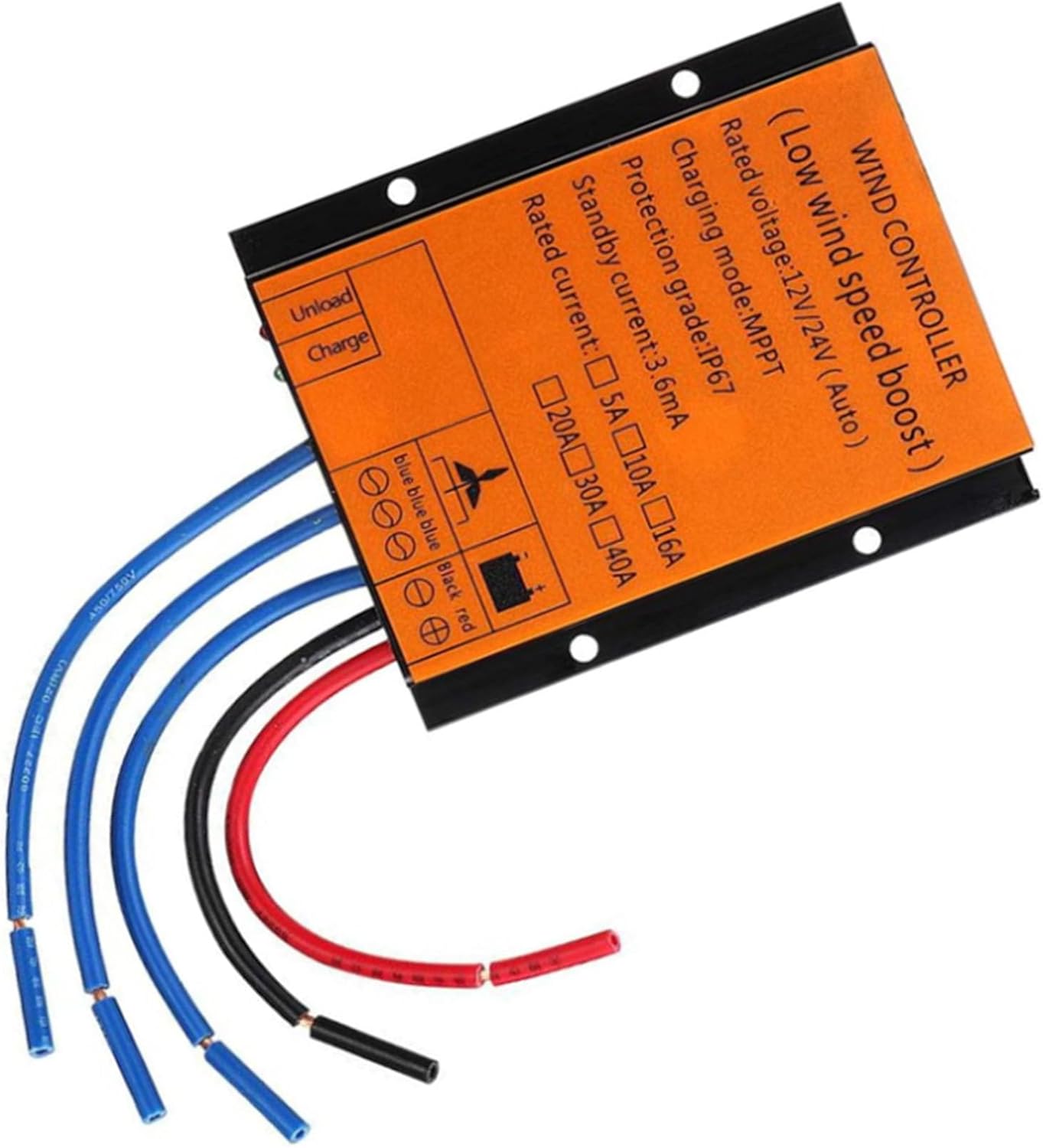 MPPT Wind Turbine Charge Controller Regulator, 10000W 12V 24V Automatic 48V Waterproof Regulator for Turbine Windmill Generator,48v