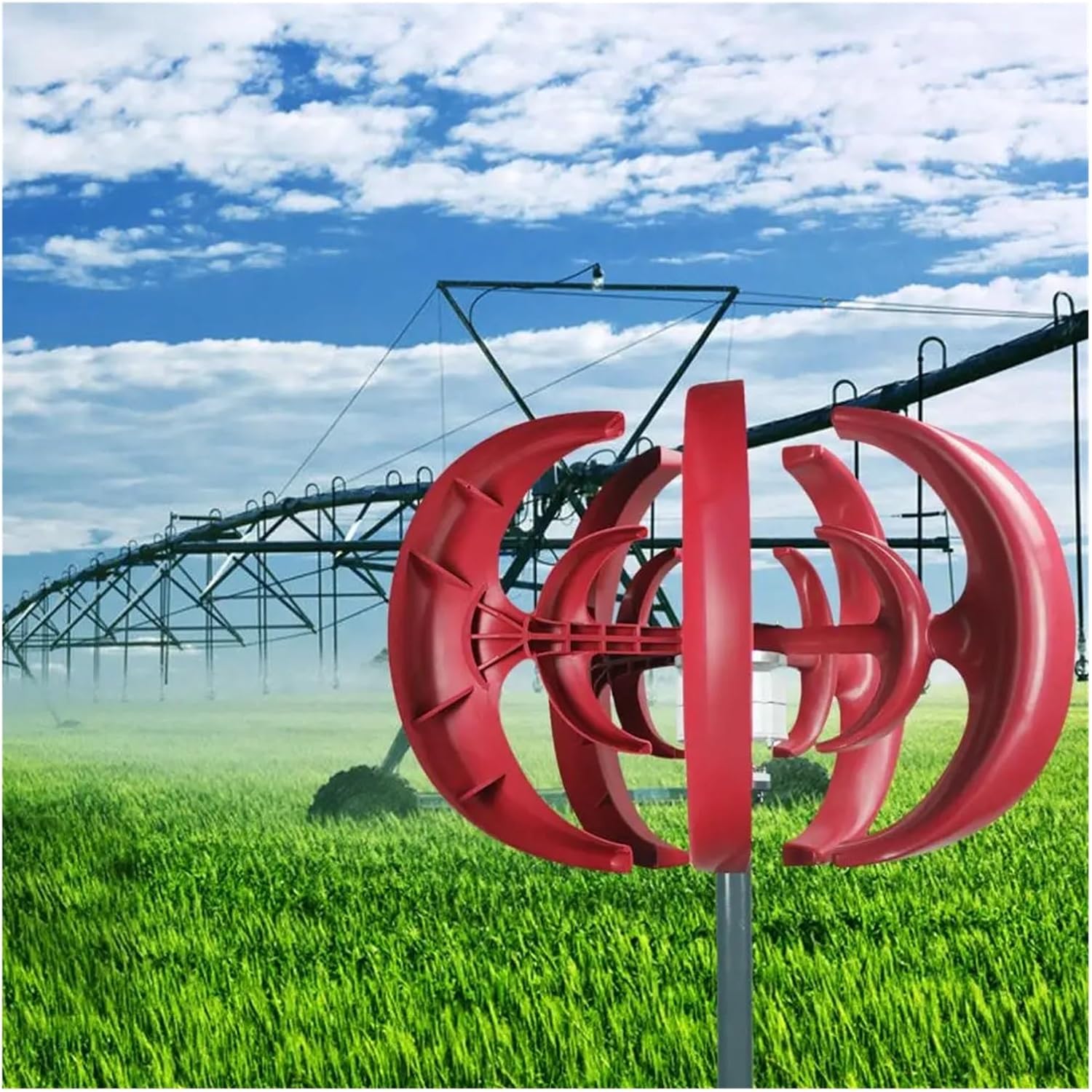 Wind Generator, 100W Wind Turbines Generator, 5 Blades DC12V Vertical Axis Kit for Home Hybrids Streetlight Use,Wind Turbine