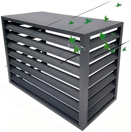 Outdoor Air Conditioner Cover For Outside Units, Aluminum Privacy Fence Panels, Trash Can Enclosure Flower Stand Decorative Air Conditioning Cover, Condenser Protective Cover For Patio Lawn ( Color