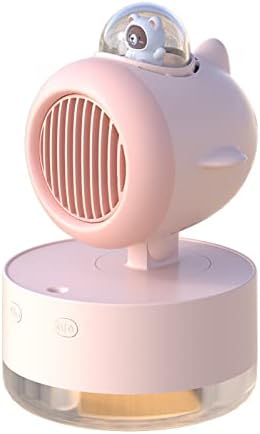 Humidifier Mini Portable Water Cooled Spray Fan USB Rechargeable 3600 mAh Battery Wireless Air Conditioner Electric Cold Mist Humidifier Fan Ultrasonic Humidifier(Pink)