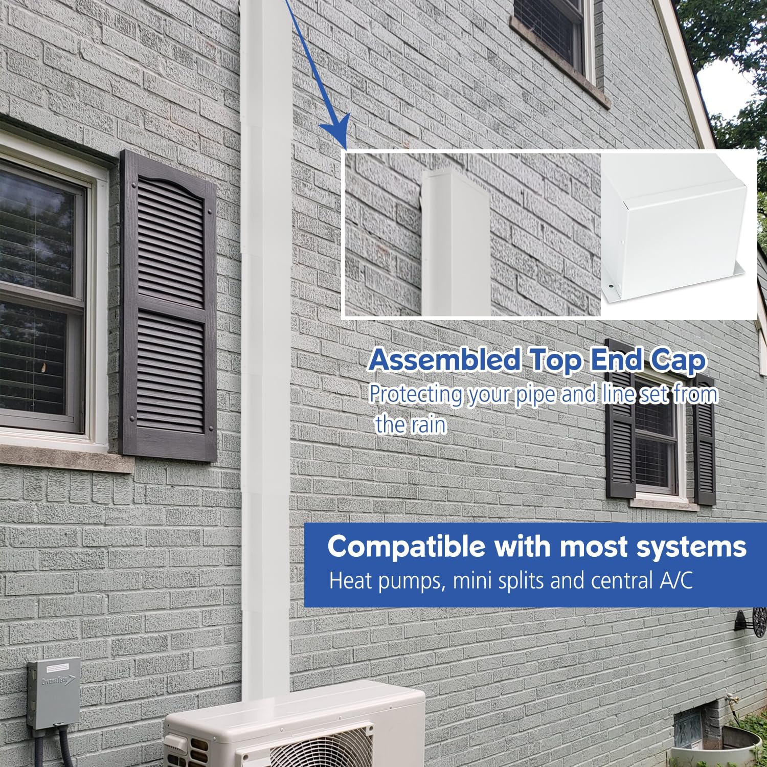 TOPOWN Metal HVAC Lines Cover for Central Air Conditioner 4x4