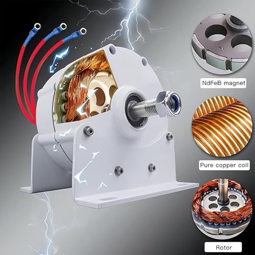 12000W 3 Phase Permanent Magnet Alternator - High Efficiency 12V/24V/48V Electric Generator for Wind Turbines, DIY AC Motor with Controller, Ideal for Renewable Energy Solutions