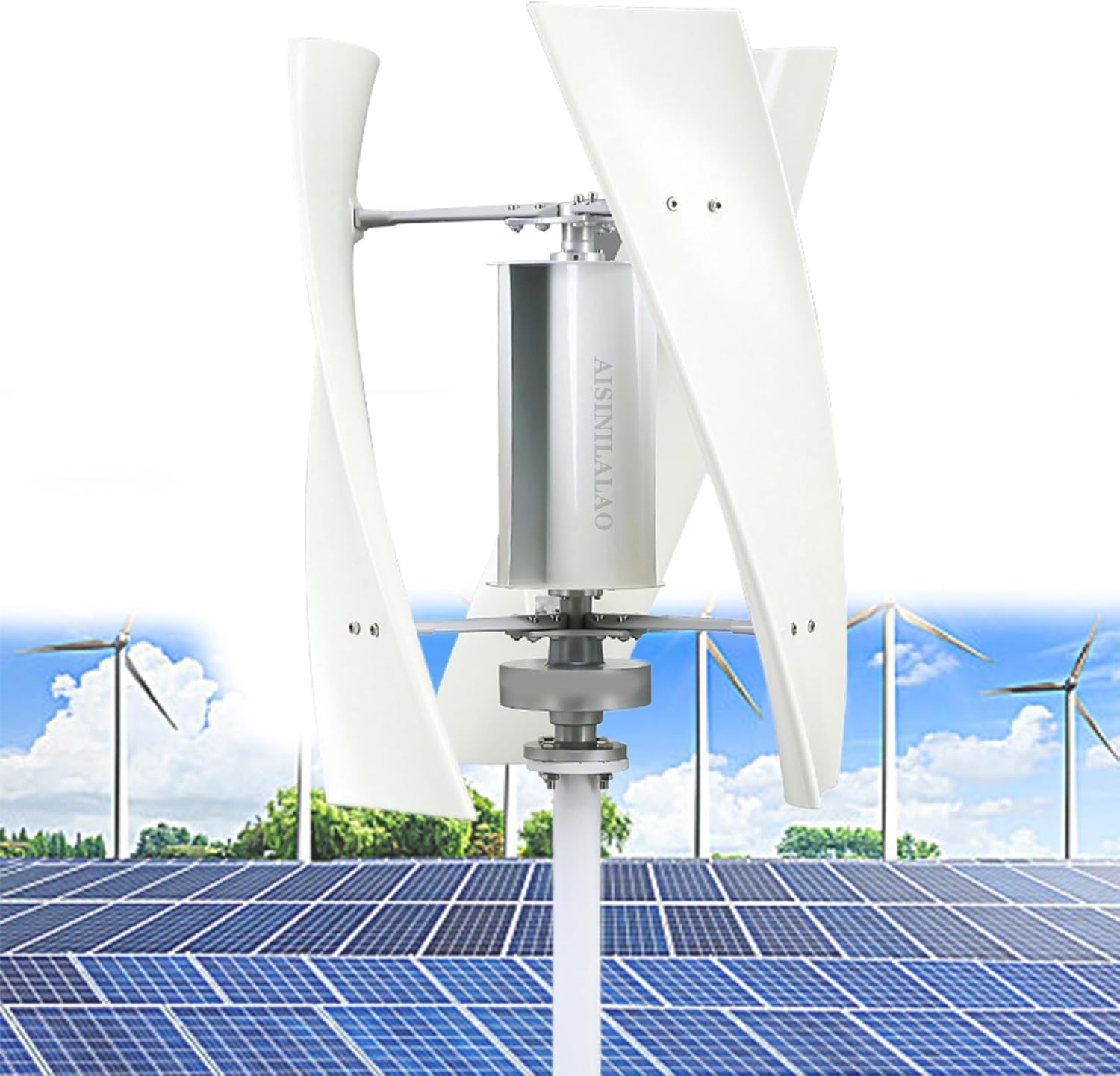 6000W Wind Turbine Generator New Energy Wind Turbine Generator with Controller Noise-Free Wind Power Generator 12V/24V/48V, for Boats, Terraces, Cabins