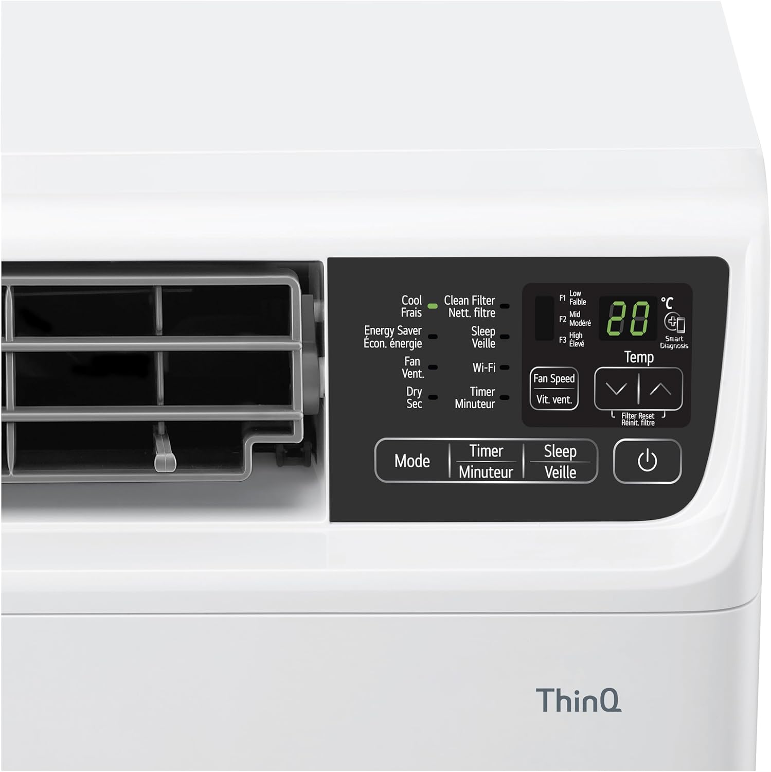 LG 14,000 BTU DUAL Inverter Smart Window Air Conditioner, 115V, Cools 800 Sq. Ft. for Bedroom, Living Room, Apartment, Quiet Operation, ENERGY STAR®, works with LG ThinQ, Amazon Alexa and Hey Google