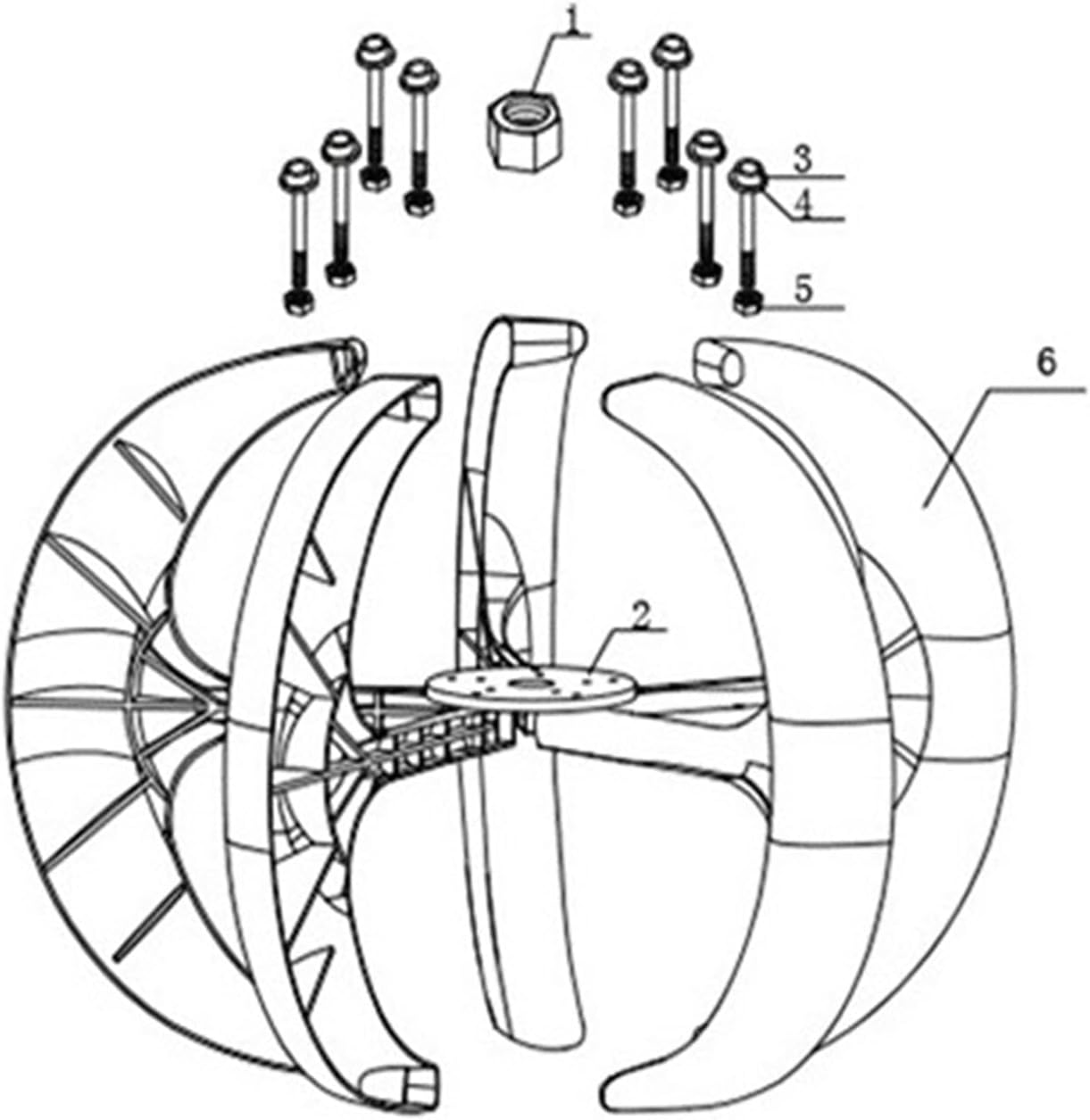 Wind Generator, Wind 300w 24v Vertical Axis Wind Energy Generator Home Wind,Wind Turbines(with Controller_24V_500W)