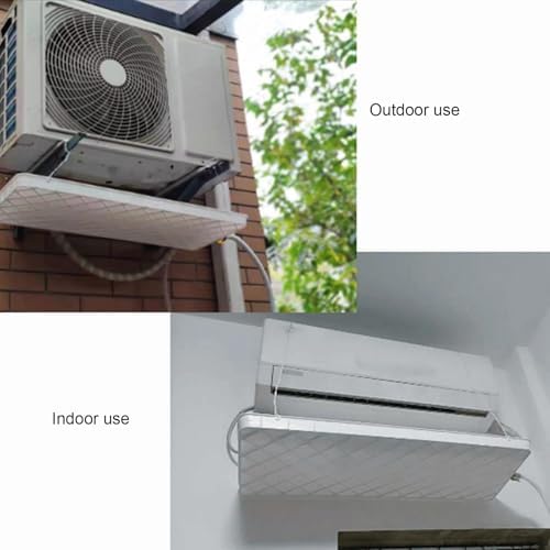 Plastic Water Tray, Portable Air Conditioner Condensate Drain Tray with Drain Hole and Hose f Split Air Conditioner Indoor Unit(91.5 * 45cm)