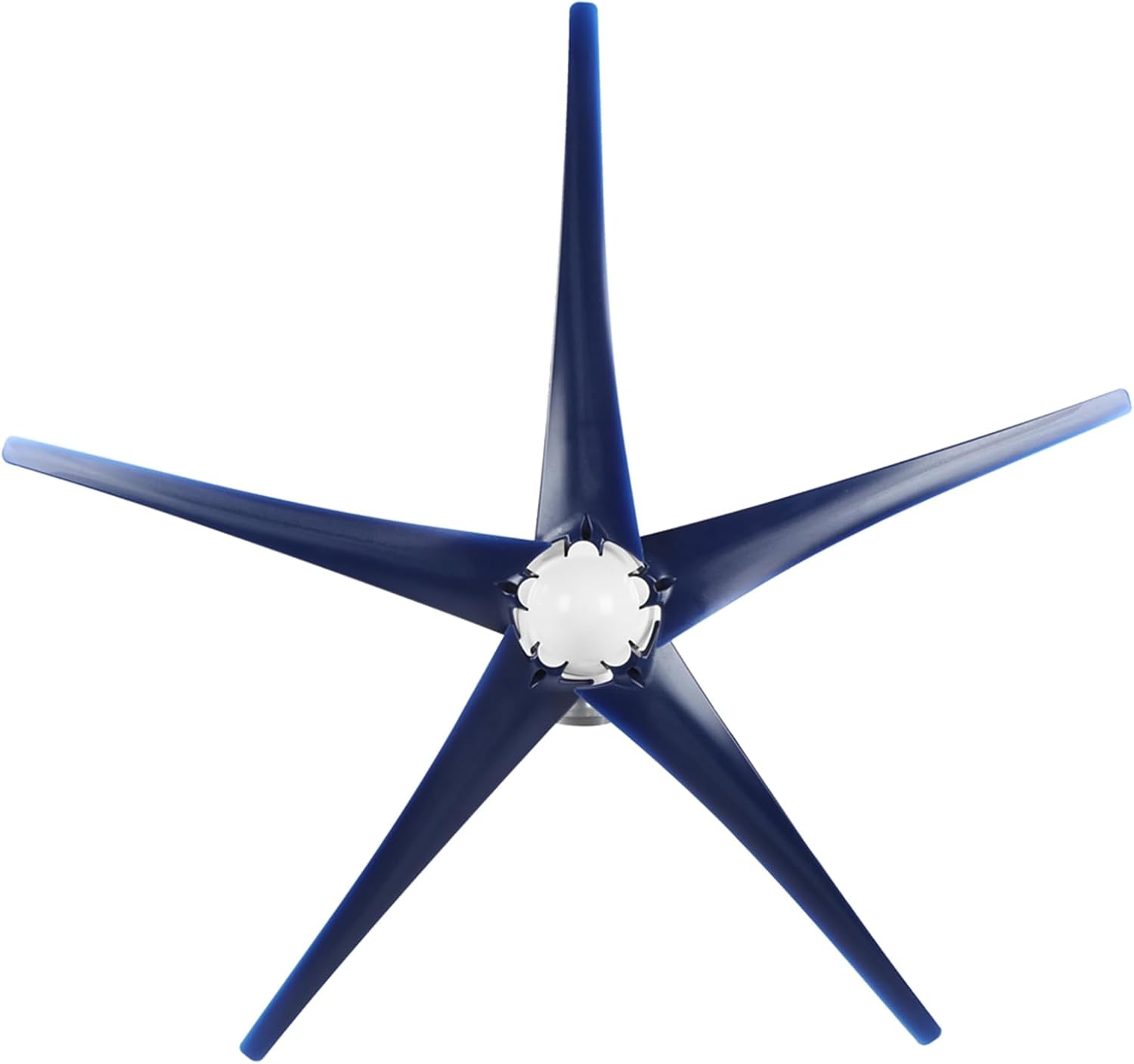 Oumefar 100W High Efficiency 5 Blades Wind Turbines Generator for Boats Mobile Homes, Black Alloy Material (Blue #13)