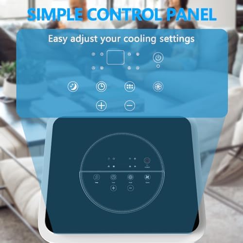 8000 BTU Portable Air Conditioner, 3-in-1 Floor AC with Cooling, Dehumidifier & Fan, Remote & Timer, Quiet Operation for Rooms Up to 350 Sq.Ft