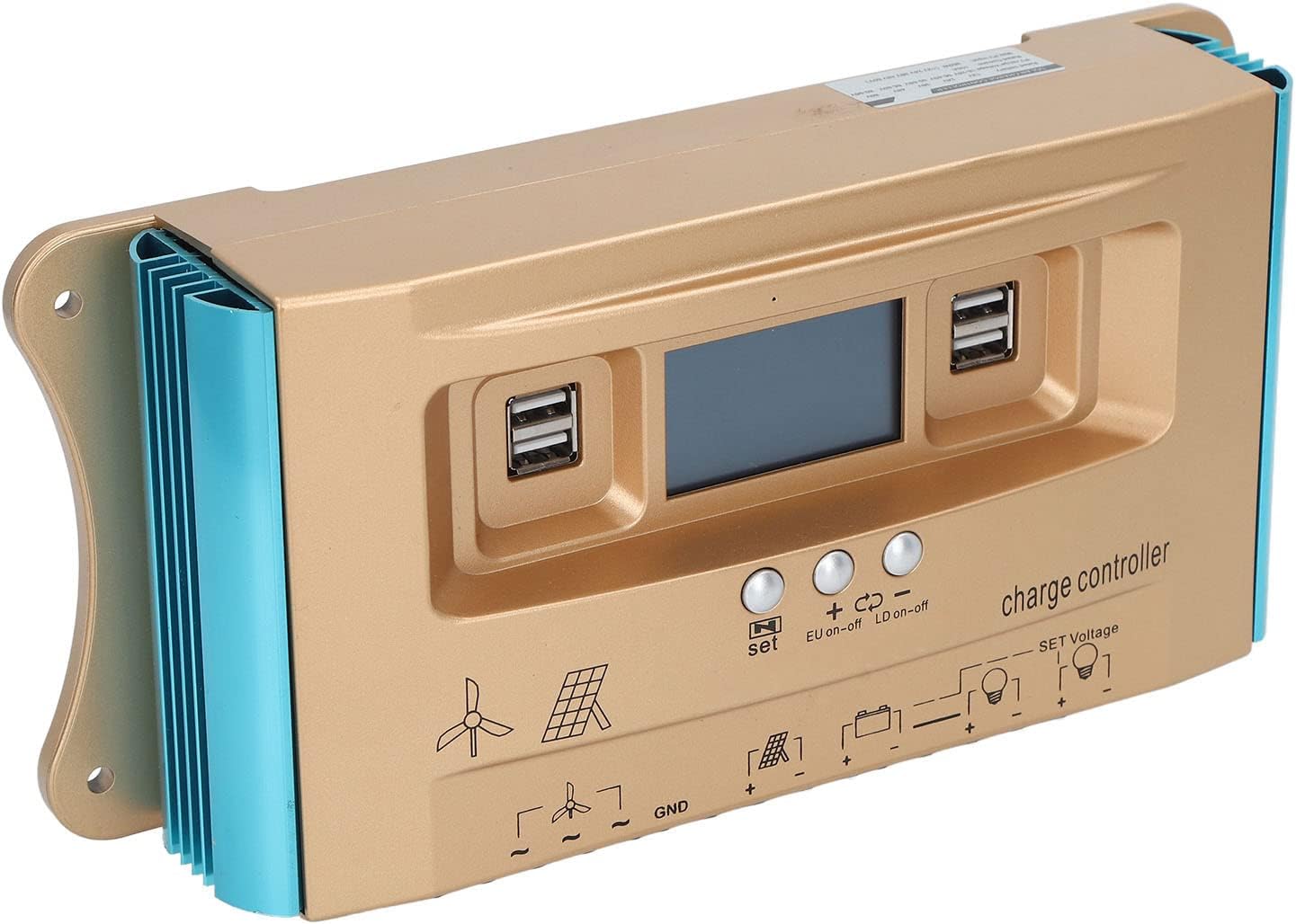 MPPT Solar Charge Regulator, 60A 780W, 12–60V - High Efficiency Overcharge Protection, Digital LCD Display, Ideal for RV Off - Grid Systems (100A)