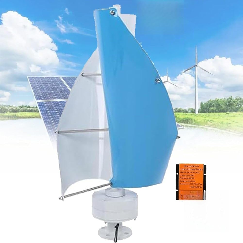 8000W Vertical Wind Turbine Generator Kit, Windmill Generator, 12V 24V 48V Free Energy Generator, Vertical Axis Wind Generator