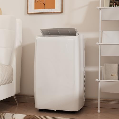 Portable Air Conditioners, 14000 BTU Air Conditioner for 750 Sq. Ft, Dehumidifying & Fan, Quiet Operation and Easy Mobility, Remote Control for Home & Office, White