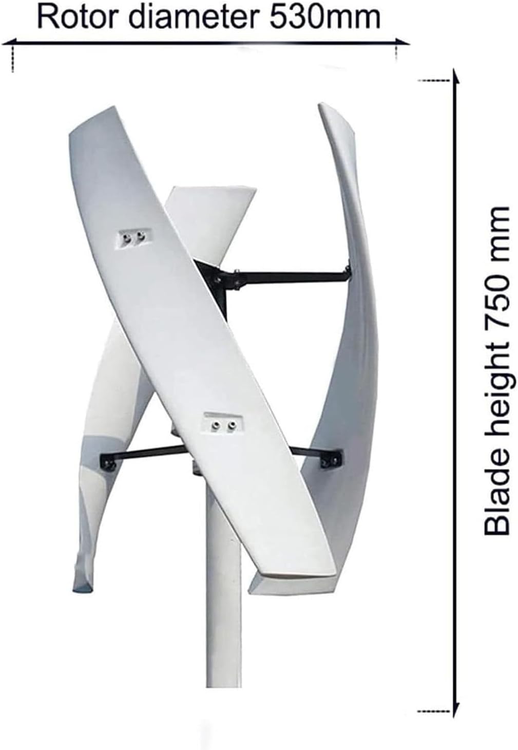 3000W Wind Turbine Generator Kit - 12V/24V Portable Vertical Helix with 3 Blades & Charge Controller for Marine, RV, Home, Industrial Power Solutions & Renewable Energy