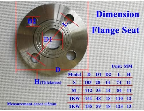 400W/800W Wind Turbine Flange Mounting Kit - Adjustable Fan Mounting Rod & Flange Seat for Windmill Generator Accessories - Durable Windmill Parts (S)