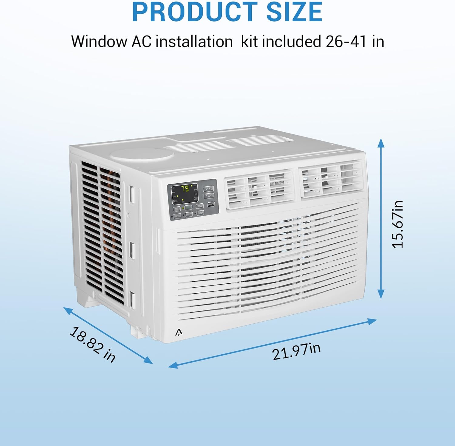 8,000 BTU Window Air Conditioner,Cool Rooms Up to 350 Sq.Ft.,Smart Window AC Unit with Smartphone App or Remote Control,3 Fan Mode,Sleep&ECO Mode,Washable Filter,for Bedroom Apartment Office,New R32