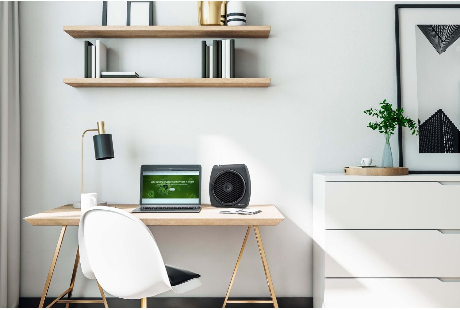 LightAir LAMINIBL3 Black Cellflow Compact Tabletop, Quiet and Portable Mini Air Purifier for Bedroom, Bathroom, Living 210 Sq.Ft, Removes Airborne Viruses, Mold, Smoke & Dust, Rooms up to 215sq ft