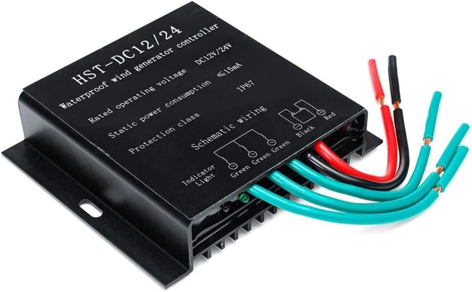 24V, 2000W Wind Solar Hybrid Controller, Wind Turbine Generator Controller Battery Charge Regulator,12V 24V 48V 220V for Wind Turbines Home Use