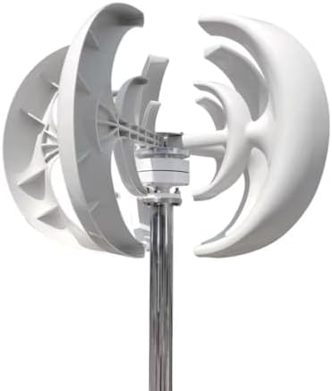 6000W Vertical Axis Wind Turbine Generator Kit - Eco-Friendly 5-Blade Horizontal Wind Turbine with Charge Controller for Low Wind Speeds (2M/S) - Energy Efficient Solution