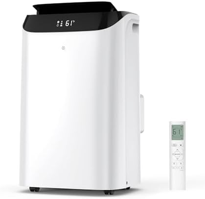 14000 BTU Portable Air Conditioners,Cooling,Fan,Dehumidification,Sleep Mode for Large Rooms up to 700 Sq.Ft,AC Unit with Remote Control,24H Timer,Installation Kits Included