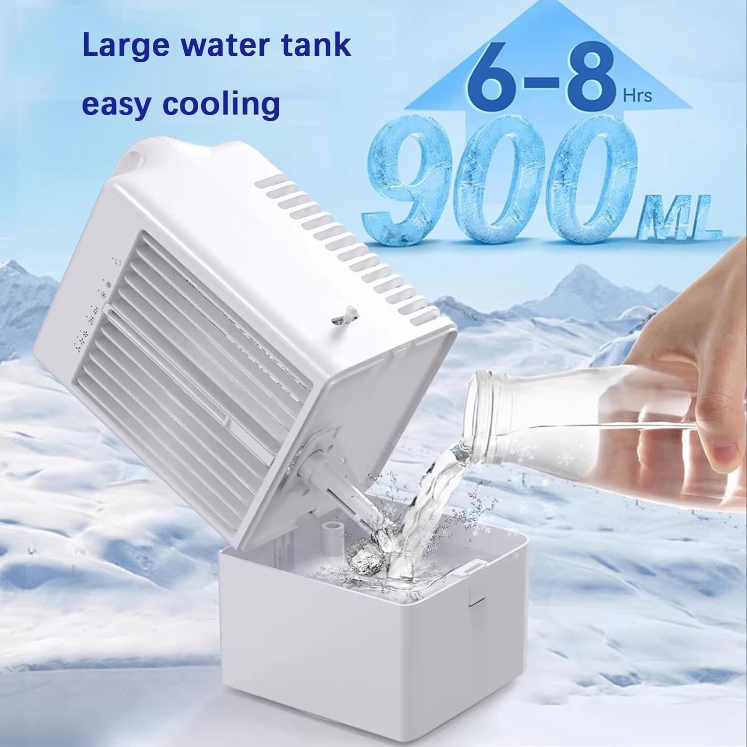 5.5in Portable Air Conditioners For Rooms 4-in-1 Cooling Dehumidifier Portable AC Unit With 900ml Water Tank Smart A/C Air Conditioner For Home/Office(White)