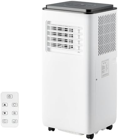 10,000 BTU Portable Air Conditioners, Cools up to 450 Sq. Ft 3-in-1 Movable AC for Room with Dehumidifier Fan Sleep Mode, 24H Timer, Remote Control, and Window Installation Kit Included