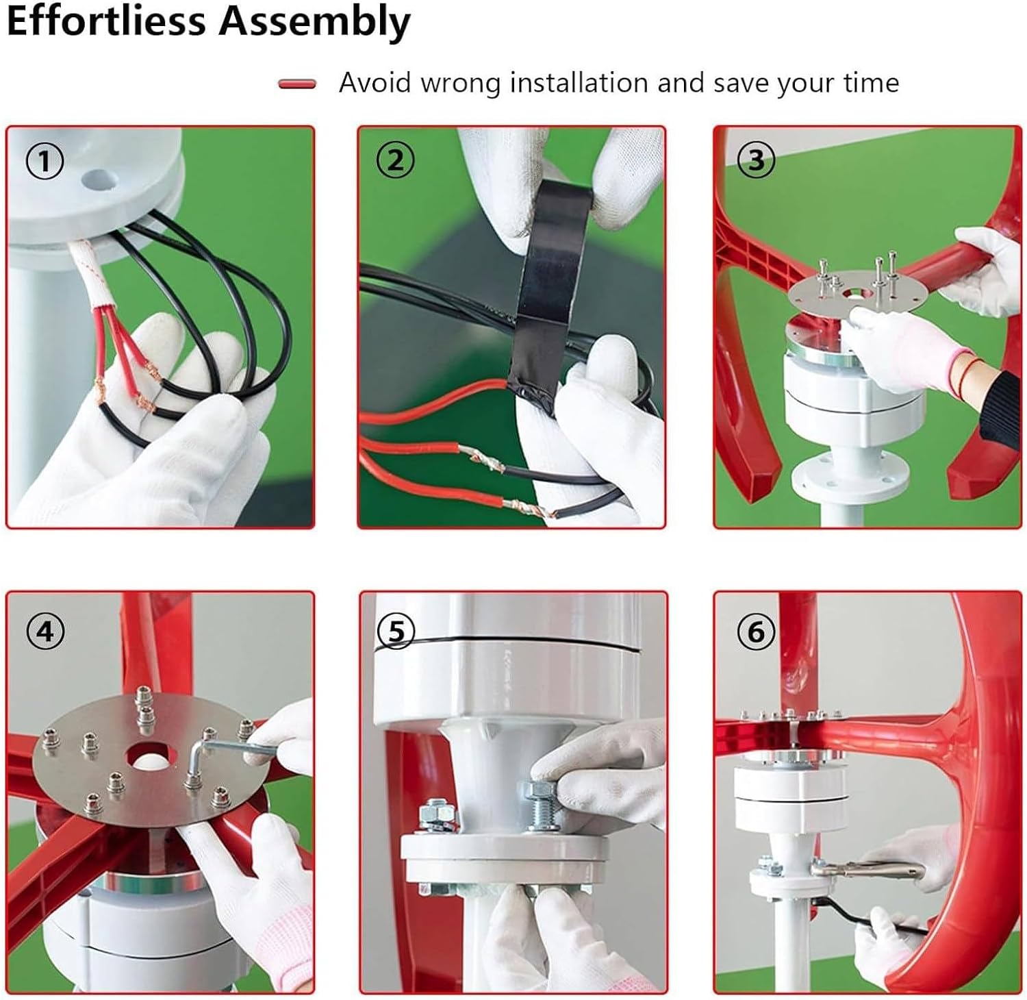 12V Small Wind Turbine Generator - Durable Aluminum Windmill, Efficient Renewable Energy Source, Operates -40℃ to 80℃, Perfect for Solar Wind Power Systems, Eco-Friendly Solution
