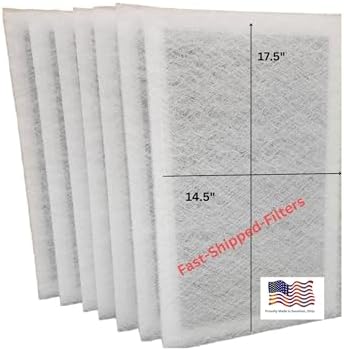 Fast-Shipped-Filters 7 Pack 16x20 Replacement Filter Pads Compatible with MicroPower Guard One Hour Air Cleaner 16x20 Refill White