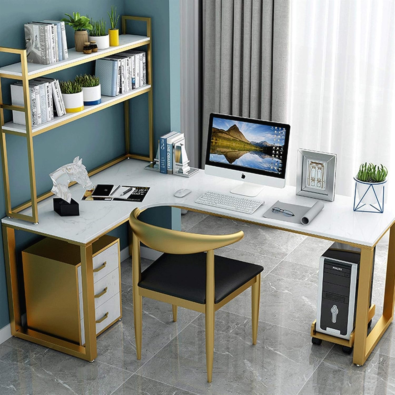 Modern Kitchen Dining Room Chairs Metal Legs Living Room Dining Chair Soft Velvet Cushion Seat for Living Room Terrace Office Kitchen Lounging (Color : Pink)