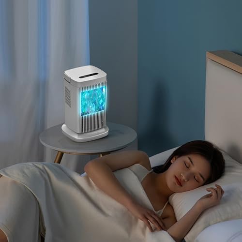 Semiconductor Refrigeration Portable Air Conditioners, Cooling Fan with Touch Screen & 3 Speeds, Mini Fan for Bedroom, Efficient Energy Saving