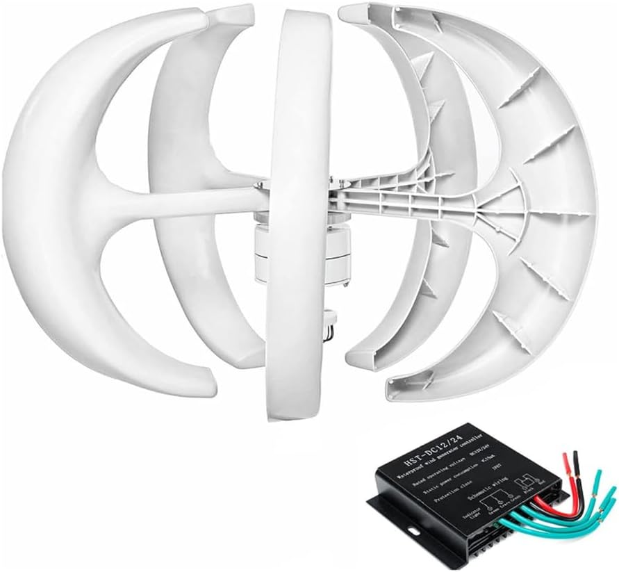 12000W Vertical Axis Wind Turbine Generator,220V 3 Phase 5 Blades Home Use Wind Turbine Low Noise for Garden Home12v 24V 48V(with Controller),48V