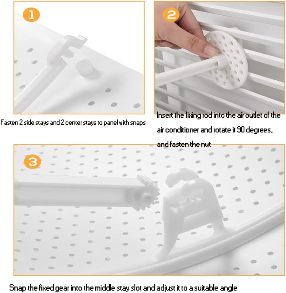 Air Conditioning Deflector Cold and Hot Air Anti-Direct Blowing Telescopic Air Conditioning Cover Ceiling Air Conditioner Wind Deflector with Filter Holesanti-Condensation