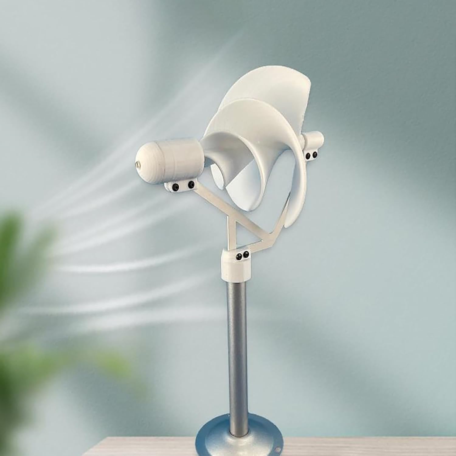 DIY Wind Turbine Model, 12V Vertical Wind Turbine Spiral with Anti-Slip Base, 190mm Bracket Height and 1-10w Output Power, Efficient Power Generation and Easy to Carry, for Marine, Home, Windmill