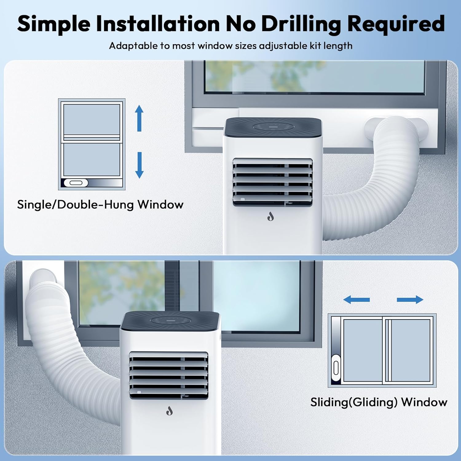 10,000 BTU Portable Air Conditioners, Portable AC With Remote for Room to 450 sq.ft 3 in 1 Air Conditioner With Dehumidification/Air Circulation/Timer And Window Kit