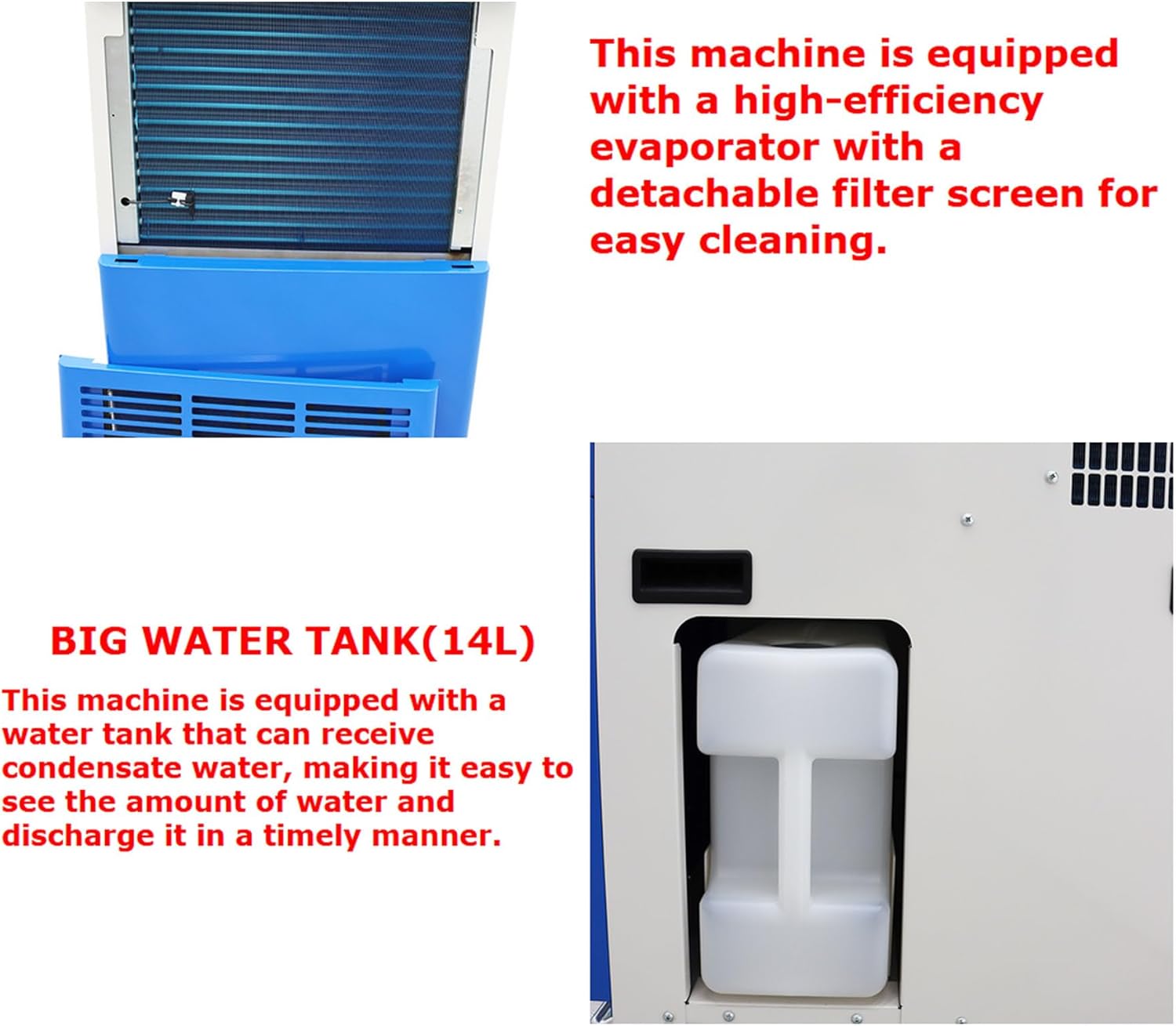 220V Industrial Air Conditioner Outdoor Air Conditioning Fan Equipment Three Tube 910m³/h Blue