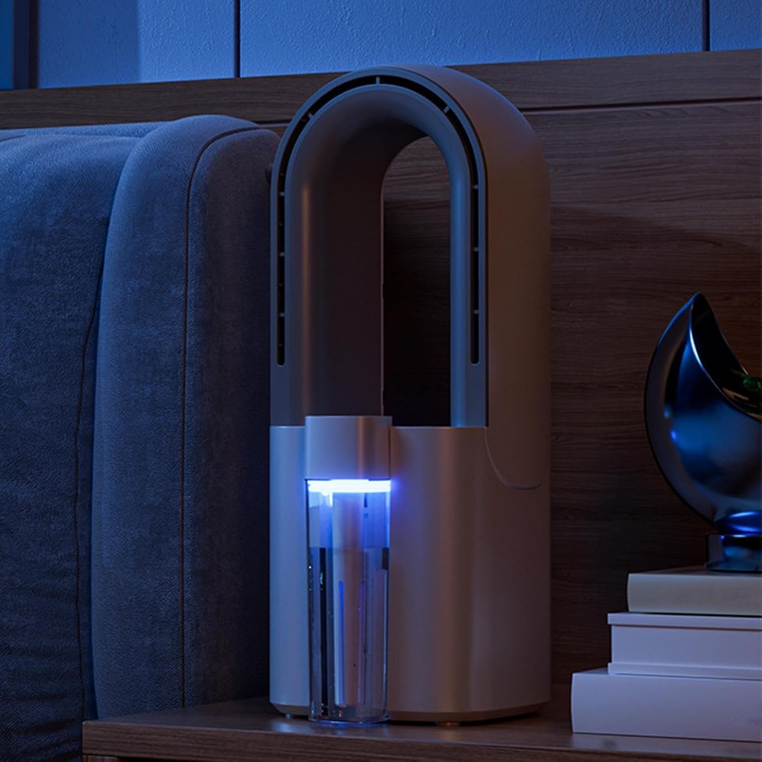 Portable AC Air Conditioner Portable Compact Indoor Air Conditioner with Removable Water Tank, Energy Efficient, Cooler Device for Bedroom, Living Room, Apartment, Studio (White)