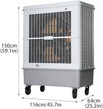 Portable Air Conditioner, Evaporative Air Cooler with Water Tank and 7 Speeds, Fast Cooling Fan Unit for Room Office Factory(116 * 64 * 150cm)