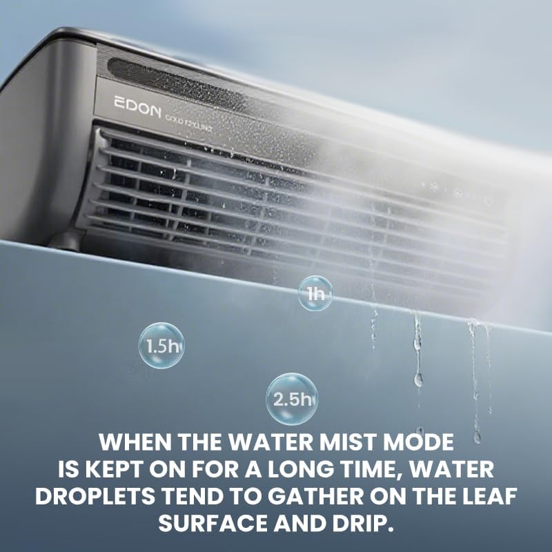 2025 Portable Wireless Wall Mounted Air Conditioner|Upgraded 3 Wind Modes for Fast Cooling|15W 6000mAh AC with Remote Control|10 dB Quiet for Home,Bedroom,Kitchen (1, Dark Gray)