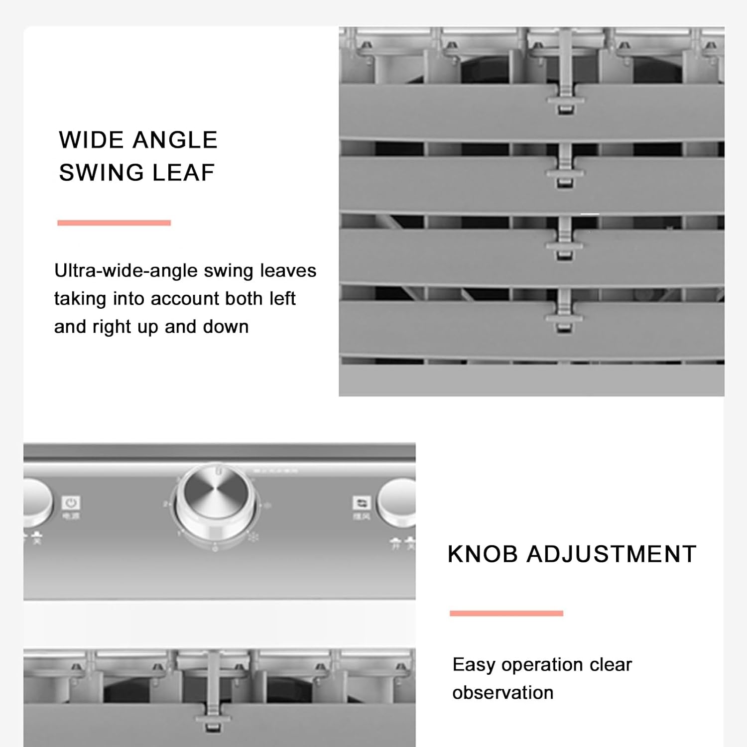 3 Wind Speed Portable Air Conditioners, Air Conditioner with Large Capacity Water Tank, Air Conditioner Portable with Universal Wheels, for Home, Office, Garage(90cm/35.4in)