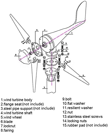 24V 10000W Low Noise Horizontal Wind Turbine Generator - 12V/24V Permanent Magnet with Hybrid Controller for Home Energy Solutions