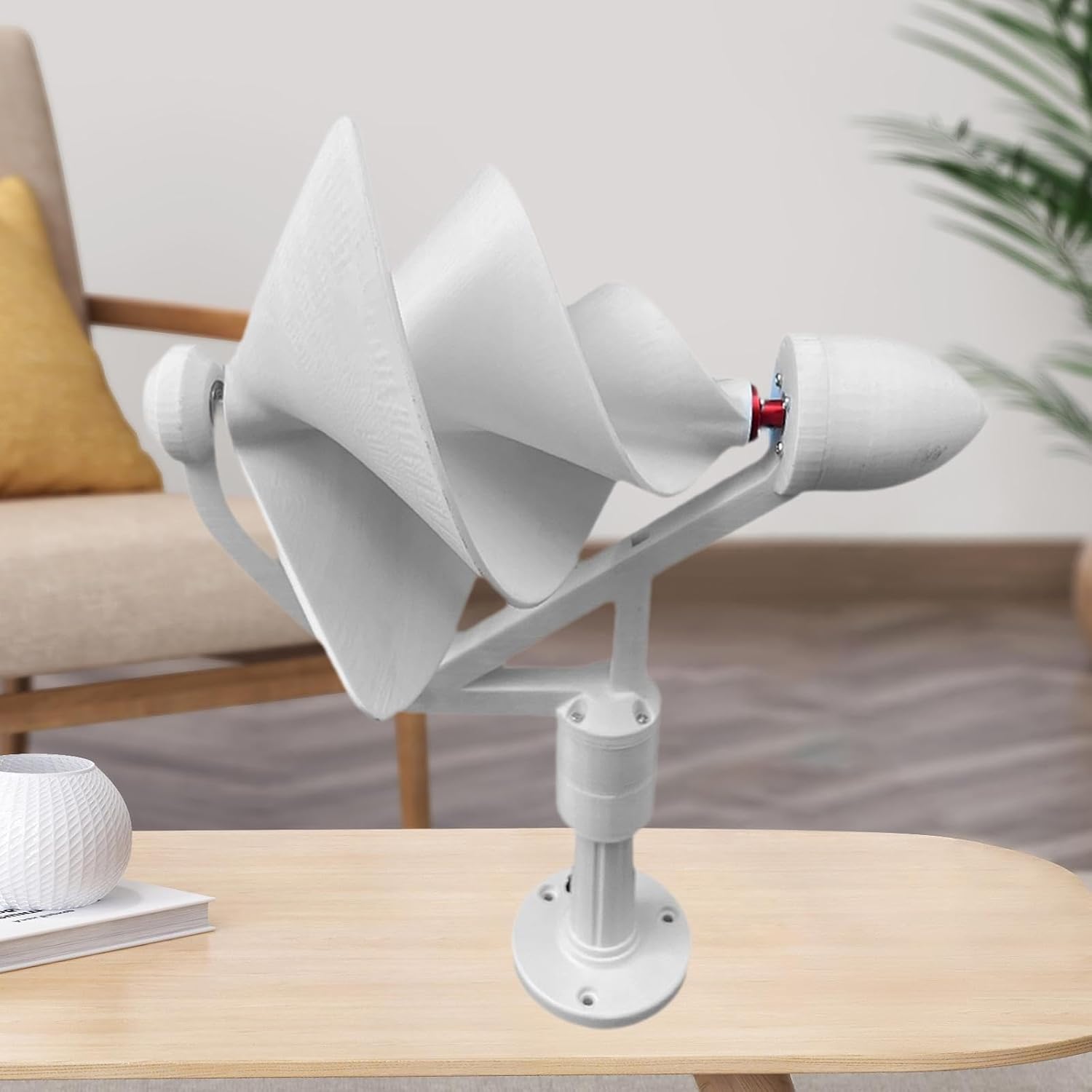 Spiral Wind Turbine Generator 50W, High Efficiency Three Phase Brushless, 11.81x14.96inch, Easy to Install for Home, Outdoor, Boat, Cabin