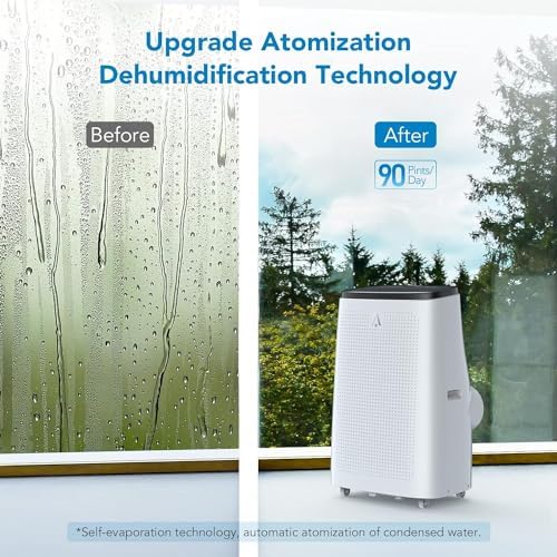 14000 BTU Portable Air Conditioners with Remote Control, 3-In-1 Free Standing Cooling AC Unit with Fan & Dehumidifier, Cools Room Up to 700 Sq.Ft, Smart/Sleep Mode,3 Speed,Auto Swing,24H Timer