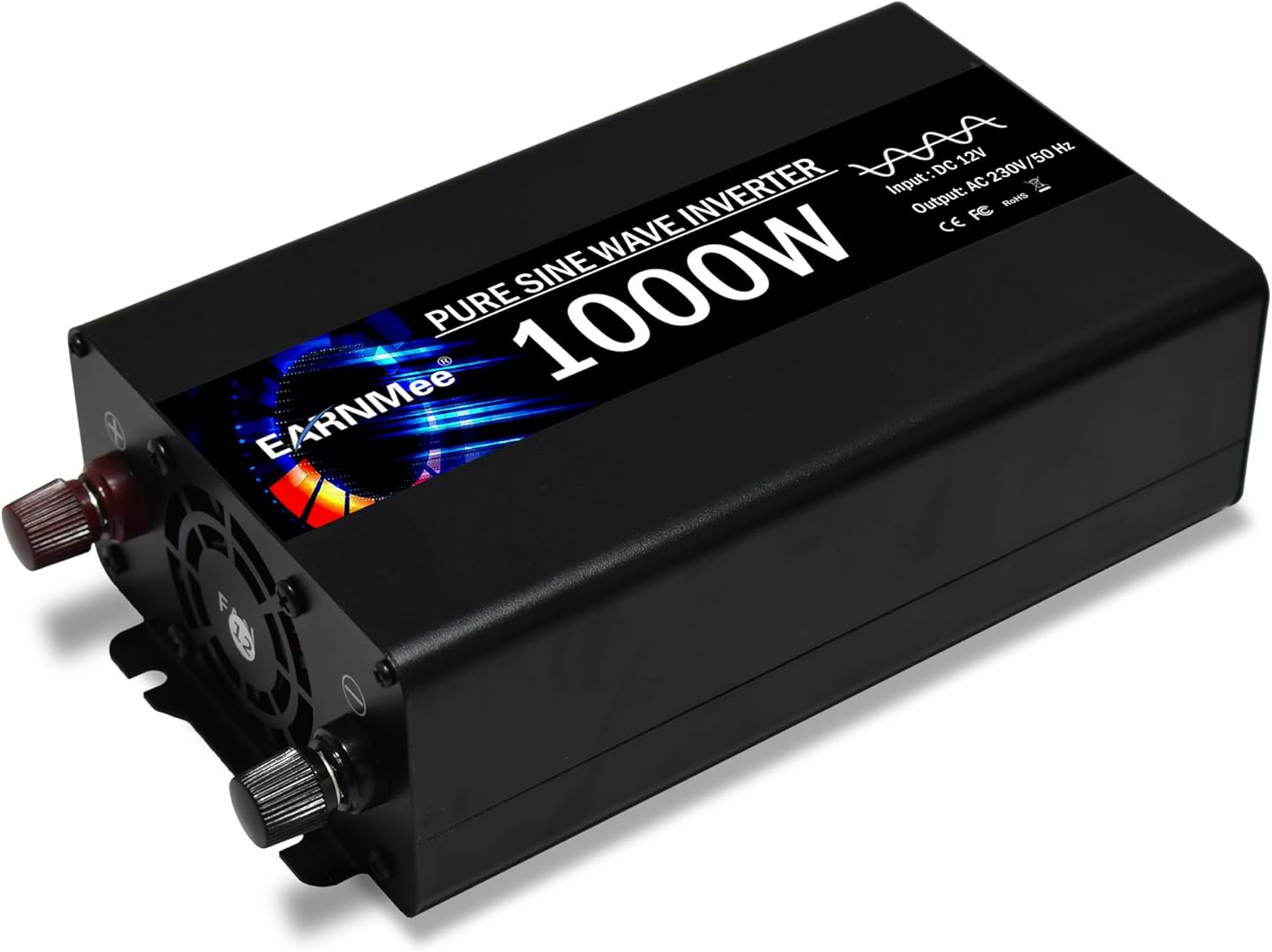 1000W Inverter,Car Inverter, Pure Sine Wave Output,DC 12V to AC 110V 120V for Truck,Solar,Outdoor,RV,Power Converter with LCD Display