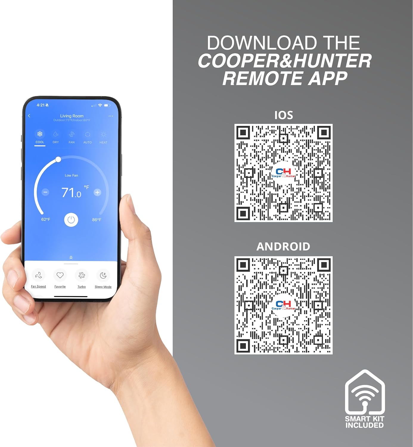 Cooper & Hunter Olivia Series 36,000 BTU 230V Mini Split AC/Heating System, Ductless Wall Mount – 18 SEER2 Inverter – 16FT Installation Kit – Pre-Charged R-410A System