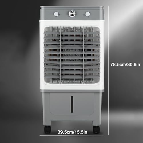 3 Wind Speed Portable Air Conditioners, Air Conditioner with Large Capacity Water Tank, Air Conditioner Portable with Universal Wheels, for Home, Office, Garage(78.5cm/30.9in)