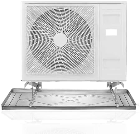 Condensate Drain Pans, Drip Tray with Drain Kit, Ac Drain Pan, Stainless Steeln, for Universal Split Air Conditioner Heat Pump Systems(93x44x3.5 cm)