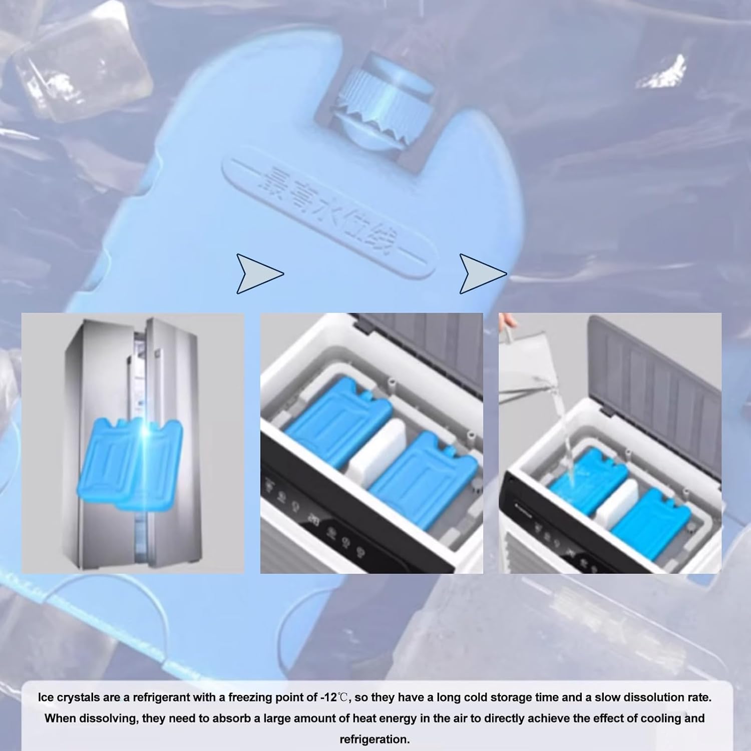 Swamp Cooler Air Conditioner, Evaporative Air Cooler with 4 Ice Box, 120°Oscillation, Portable Cooling Fan with 3 Speeds for Bedroom Home Office(48x35x100cm/19x14x39inch)