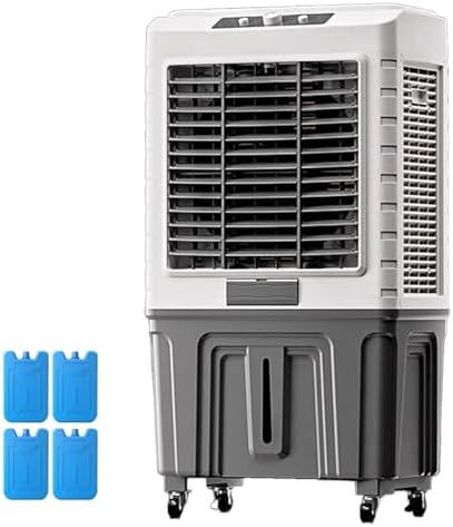 Knob Evaporative Air Cooler, Swamp Cooler Air Conditioner, Portable Ac with 2 Modes, 3 Wind Speeds, 15.4 Gal Tank for Room Garage Patio