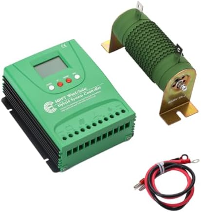 Kang 12000W MPPT Hybrid Controller - 220V Wind Solar Power Regulator for 12V/24V/48V Battery Charging & Wind Turbine Generator (Blue)