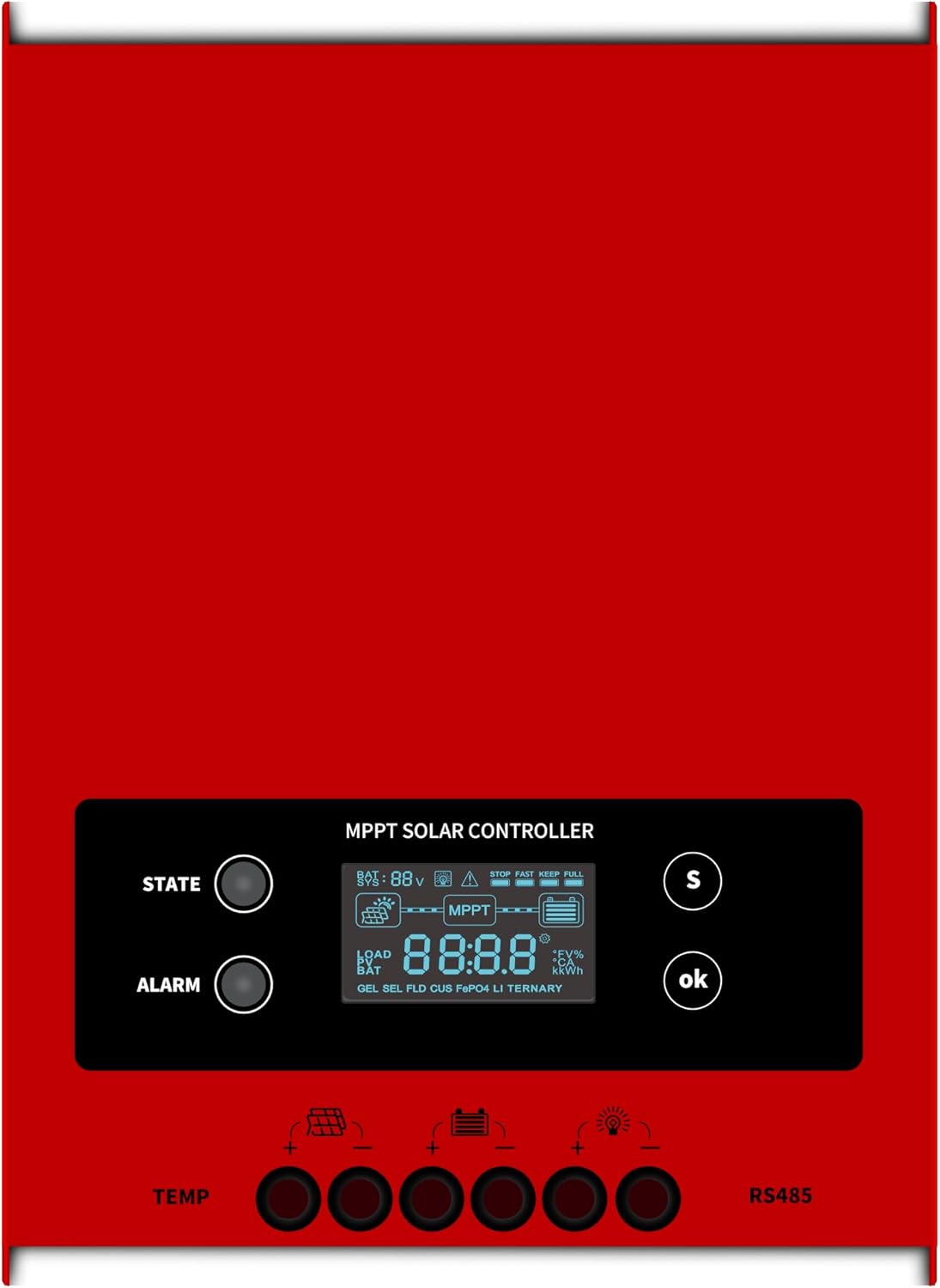 Esmart 4 Series MPPT Charge Controller 100A 12V/24V/36V/48V Auto Working Max. PV 250V Intelligent Regulator with LCD Display for Lead-Acid and Lithium-ion Batteries